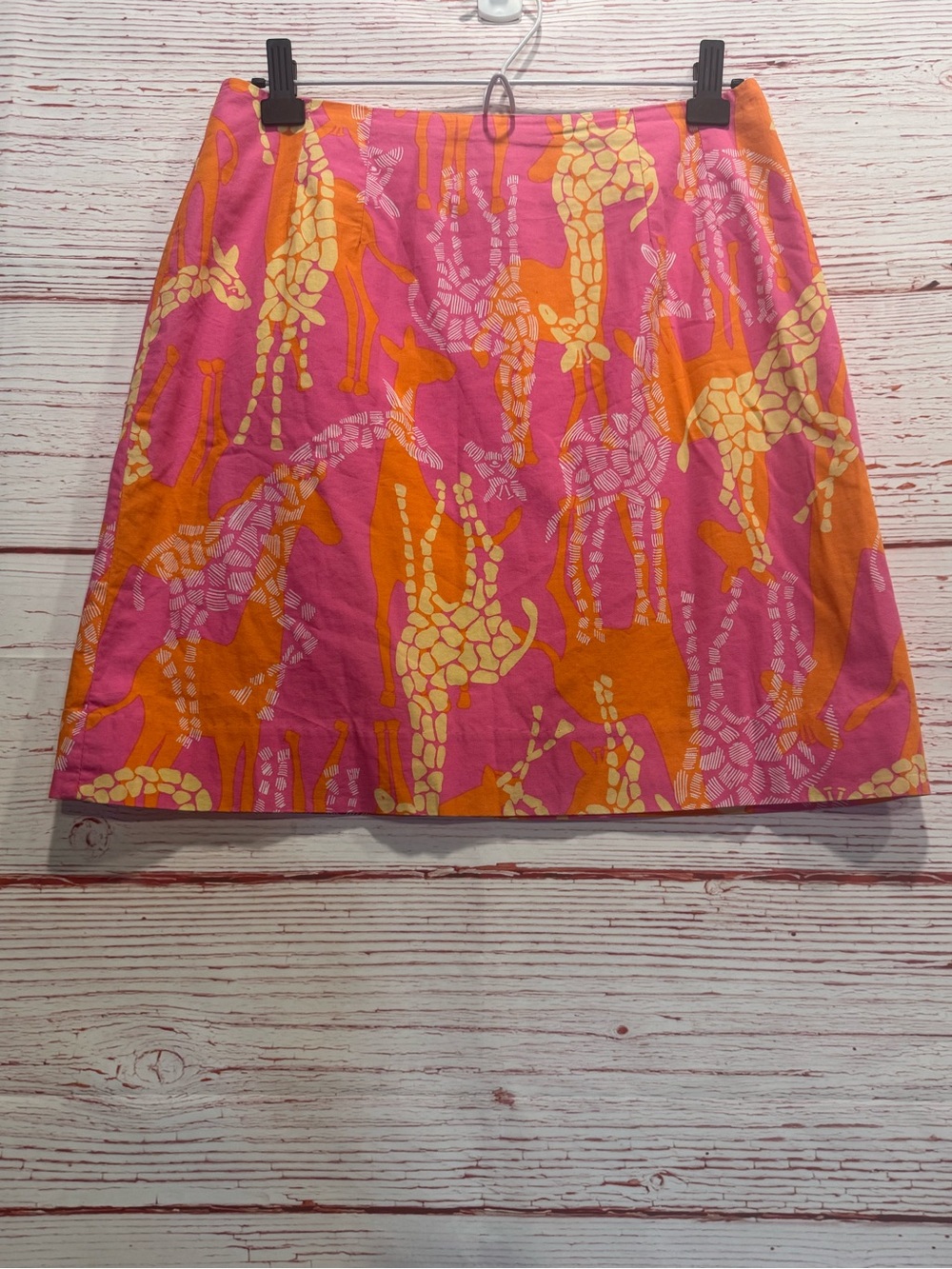 Lilly Pulitzer Vintage White Label Skirt in Bella Giraffe Sz 4